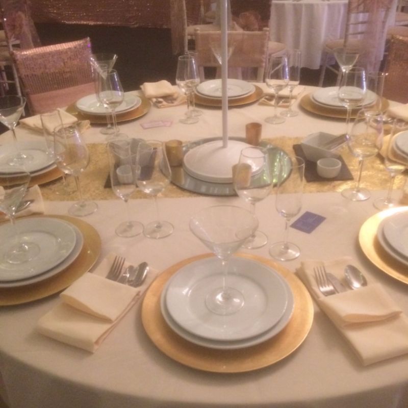 Christmas day table setup.