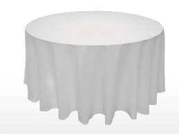 Round White Table Cloth