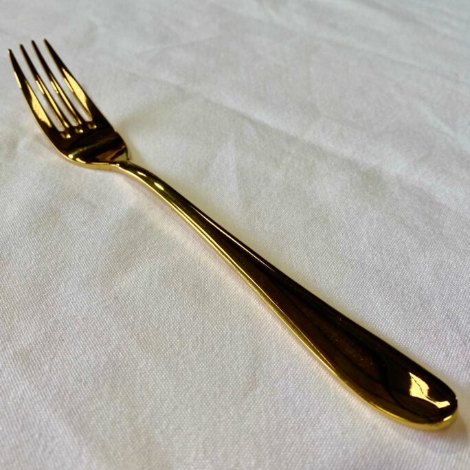 Gold dinner fork