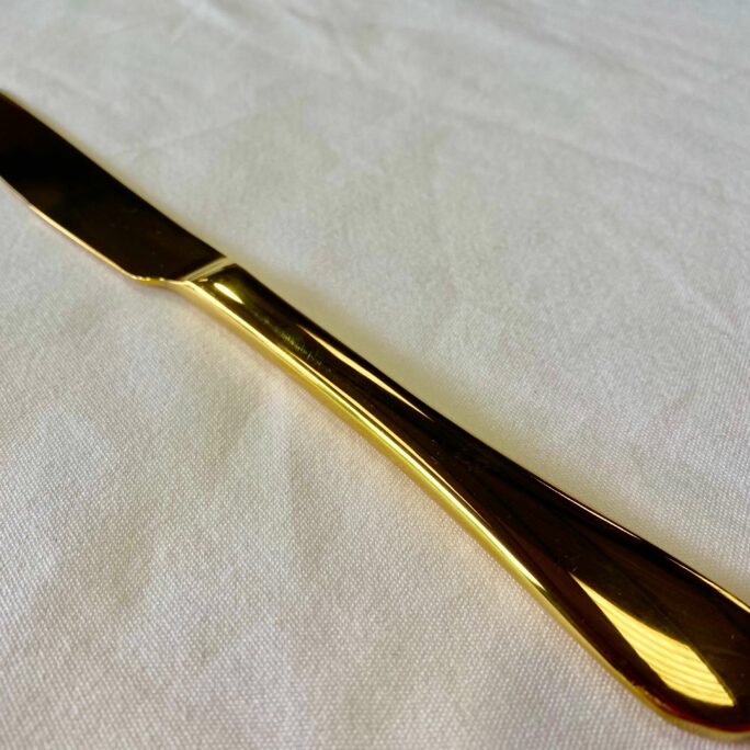 Gold dinner knife