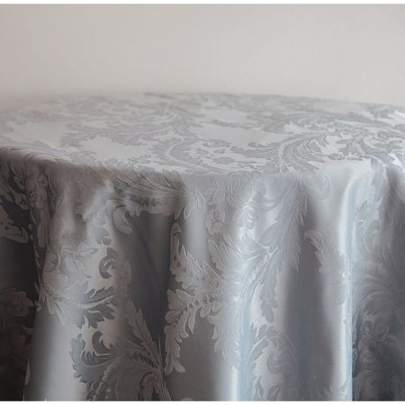 silver damask tablecloth