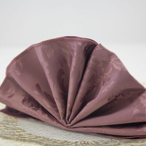 Mauve Damask Napkin Linen Hire Arden Hire